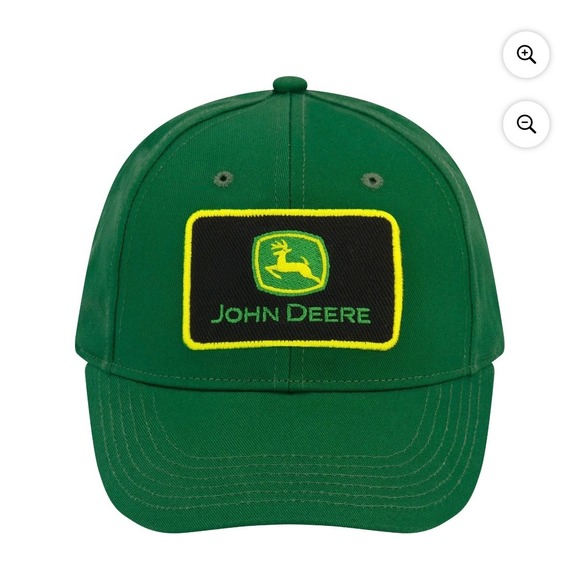 John Deere Other - NWT John Deere Boys Baseball Hat Youth Green OSFM Adjustable Cotton Cap Kids New